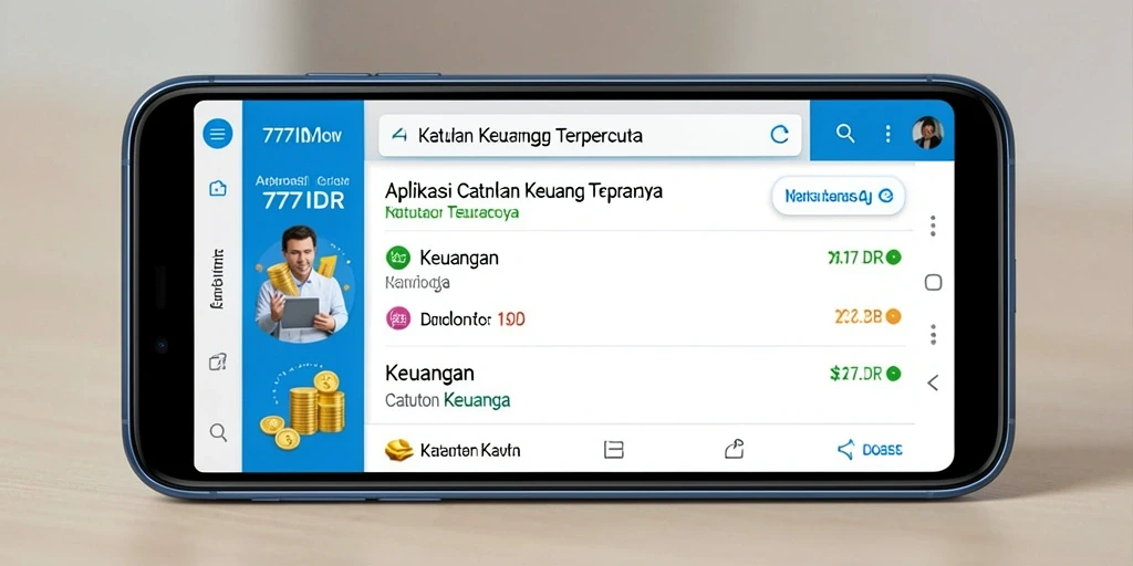 Tampilan antarmuka pengguna 777IDR untuk Catatan Keuangan.