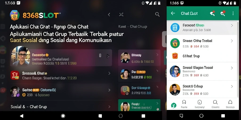 Tampilan antarmuka 8368SLOT yang intuitif dan menarik untuk Chat Grup.