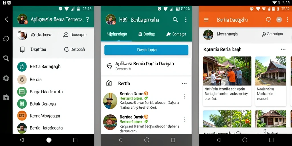 Antarmuka aplikasi H89 yang menarik dengan berita daerah terkini.
